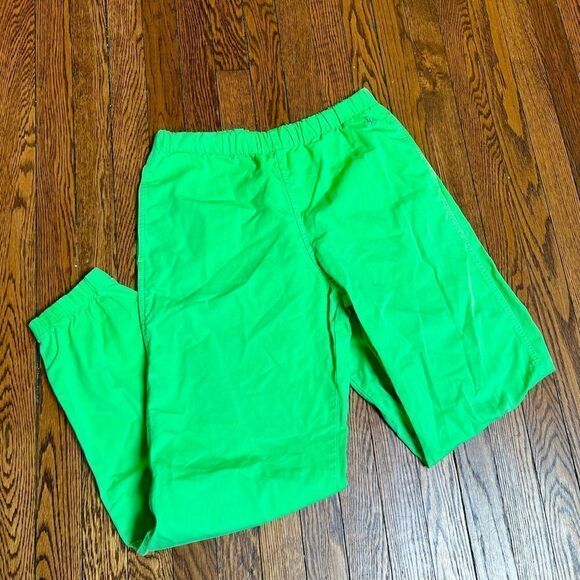 Rad True Vintage 1980s 1990s Neon Lime Green Streetwear Athletic Joggers - Picture 2 of 6